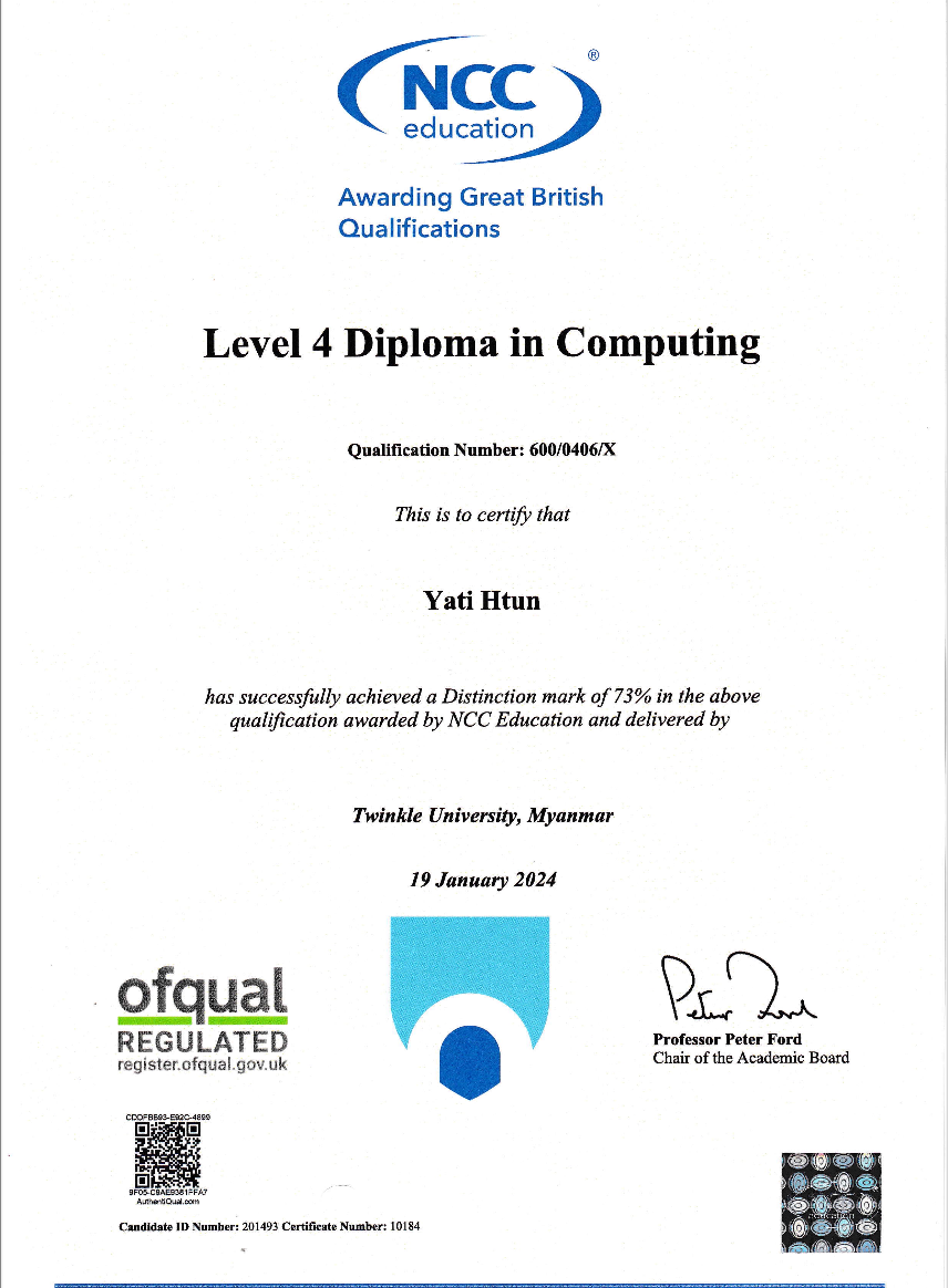 Level 4 Diploma in Computing